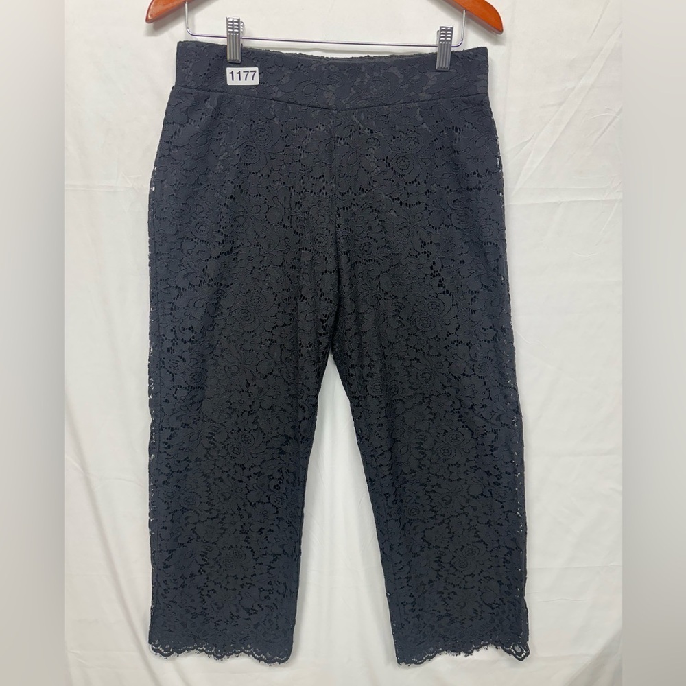 Isaac Mizrahi Live Black Lace Pull-On Pants Size Small